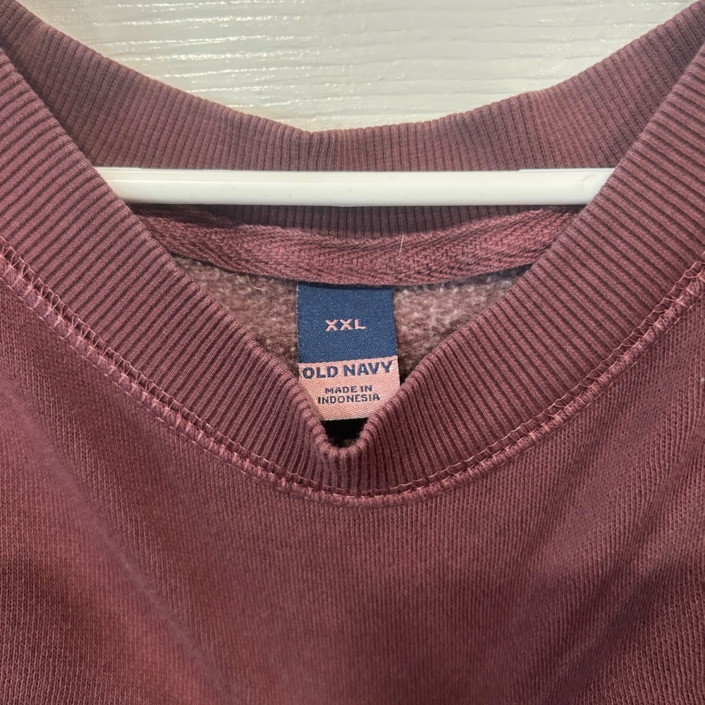 Old Navy Pullover Sweatshirt - Deep Plum XXL - Picture 3 of 5